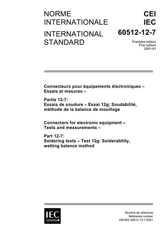 Cover IEC 60512-12-7:2001